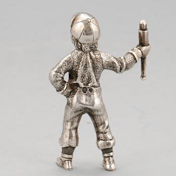 FIGUR, silver, Christian Heise, Danmark, 1900-talets början. Vikt ca 210 gram.