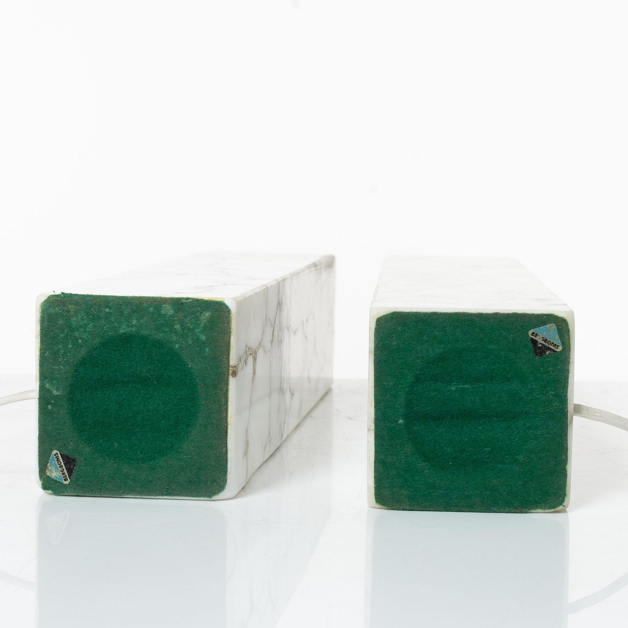 Table lamps, a pair, Bergboms, second half of the 20th century.