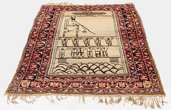 Matta, antik Kirman Laver, Södra Persien, ca 205 x 116 cm.