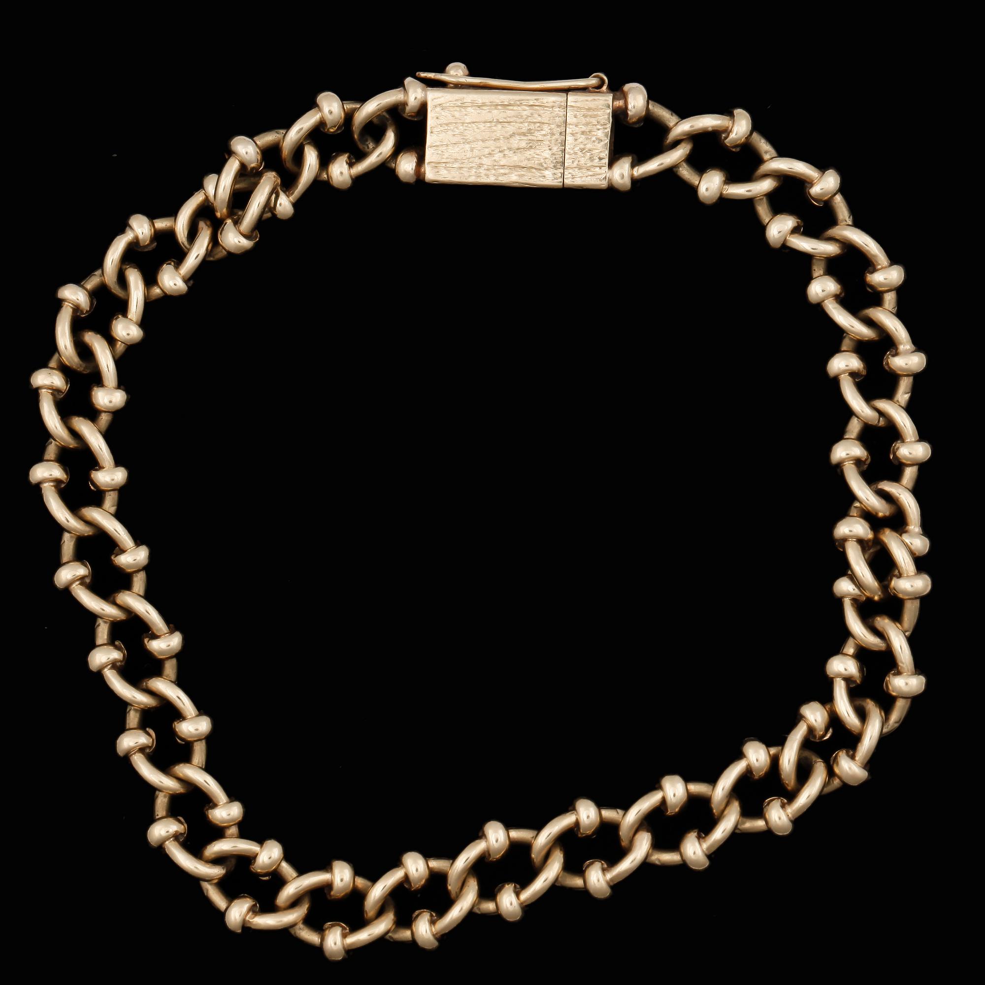 ARMBAND, 14k guld. Vikt ca 19 g.