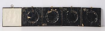 A set of twenty wax portraits of Swedish monarchs, late 19th century.