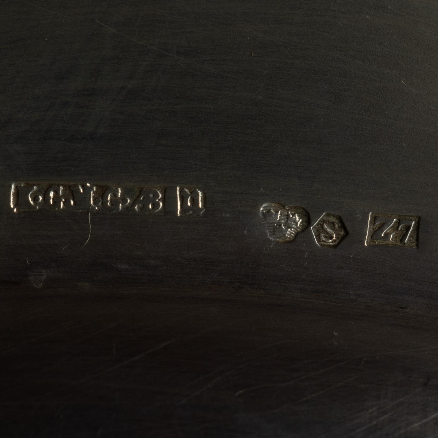Ten Swedish silver dishes, including mark of KG Markström, Uppsala 1916.