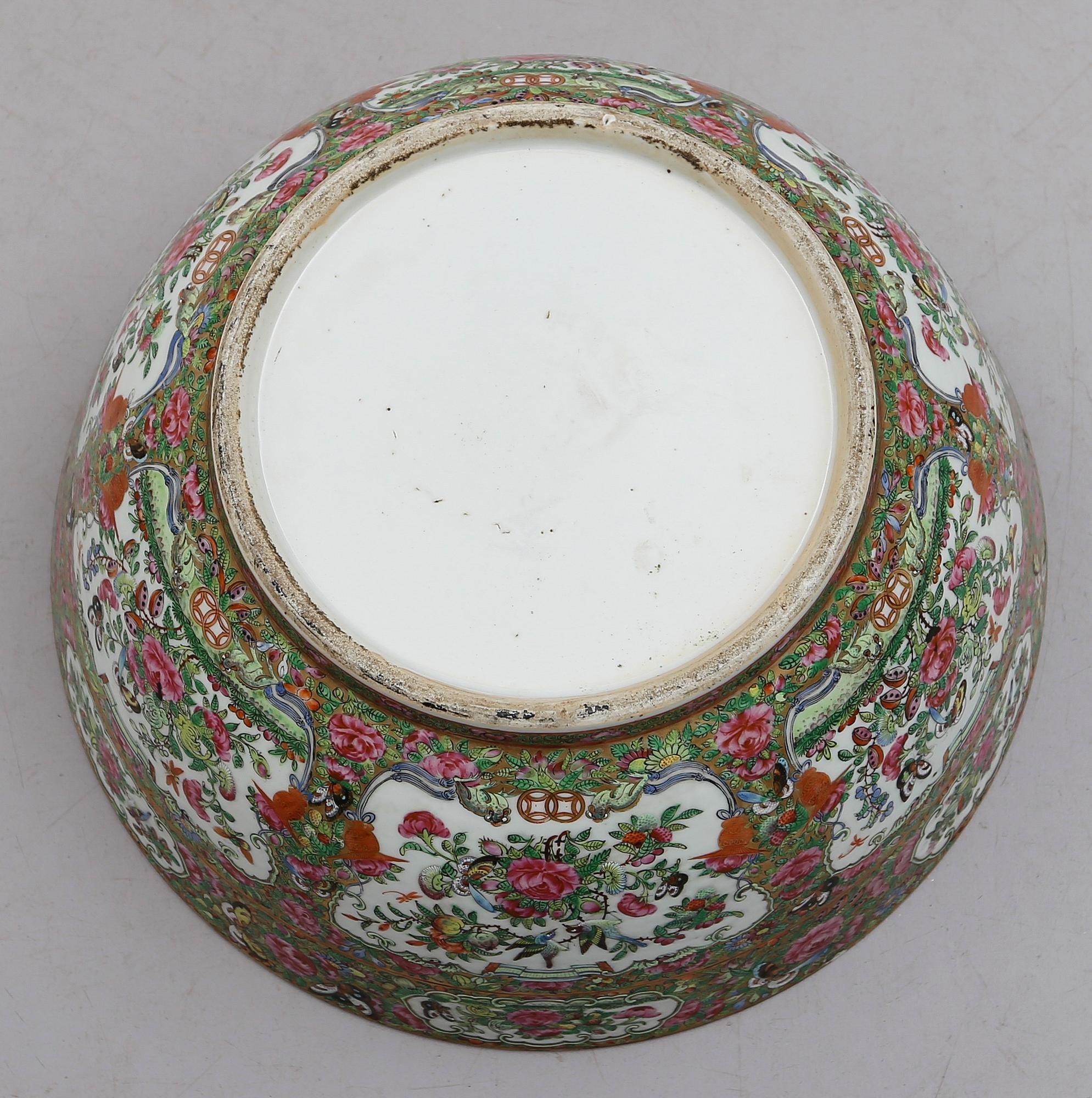 BÅLSKÅL, porslin, Kina, Kanton, 1800-talets mitt.