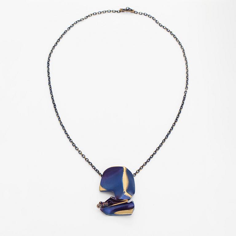 Björn Weckström, A flame bronze necklace "International Arms Inc.". Lapponia.