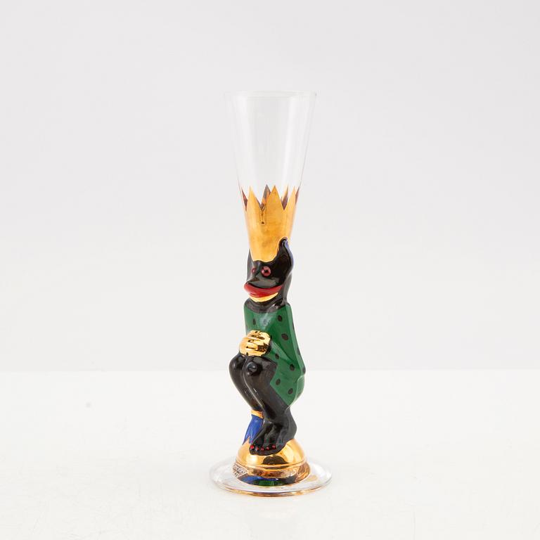 Gunnar Cyrén, one shot glass known as "devil's glass" from the "Nobel Orrefors" series.