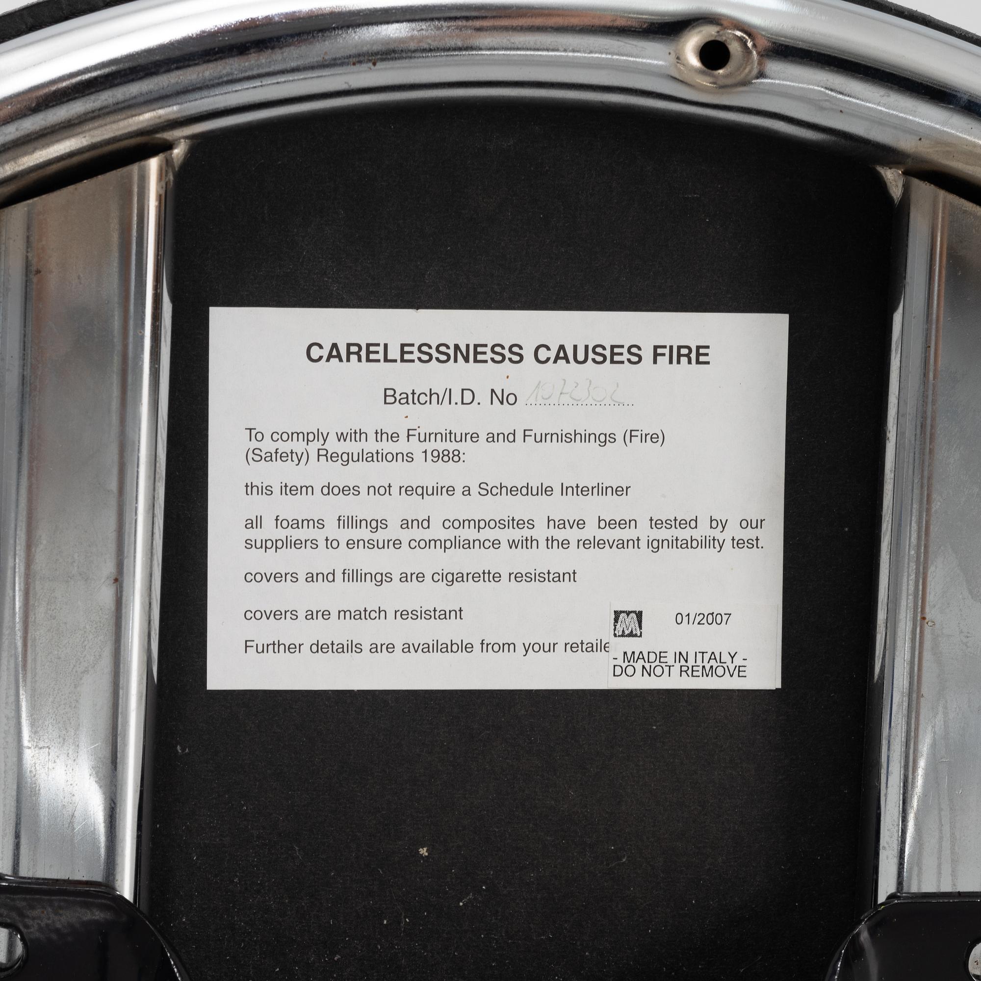 Kontorsstol, Italien, omkring år 2000.