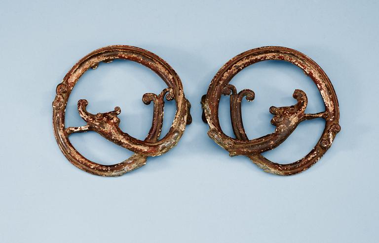 Two bronze ornaments, presumably Scythian.