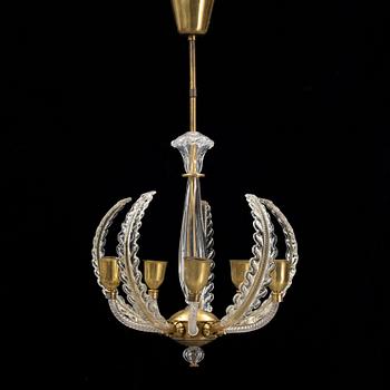 Orrefors, a glass ceiling light, mid 20th Century.