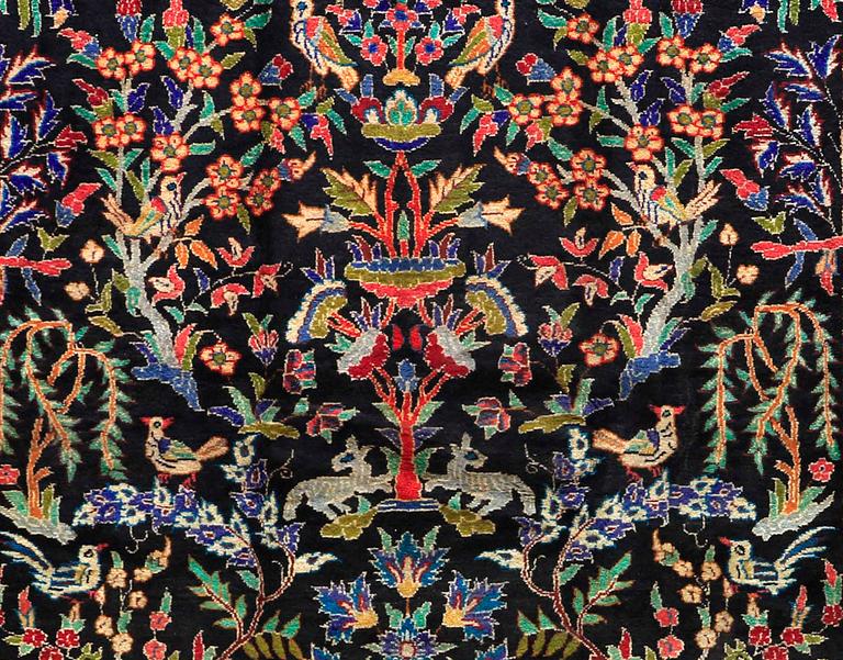 a Figural Fariden carpet (Esfahan area) 307 x 185 cm.