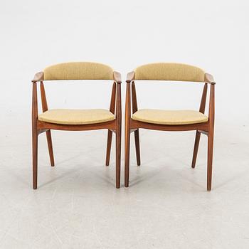 Thomas Harlev, a pair of armchairs, model 213, Farstrup. 1950s/60s.