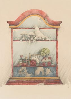Raimo Kanerva, watercolour, signed and dated-79.
