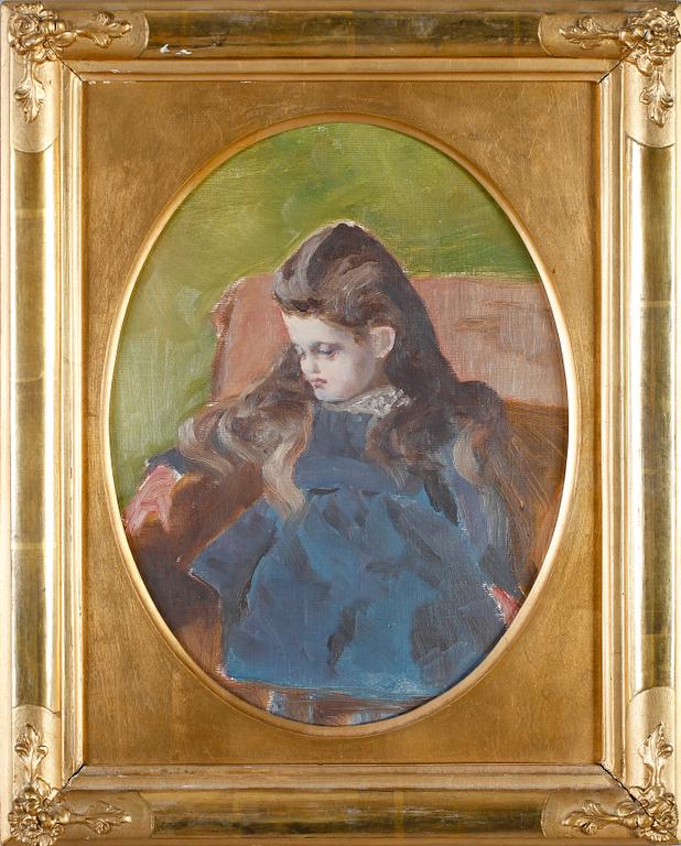 OKÄND KONSTNÄR, olja på duk, ej signerad, omkring år 1900.