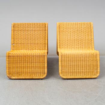 P3 Rattan Lounge Chair by Tito Agnoli for Pierantonio Bonacina, 1960s.