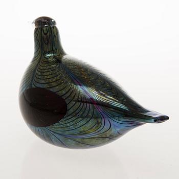 OIVA TOIKKA, a glass bird signed O. Toikka Nuutajärvi.