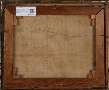 OKÄND KONSTNÄR, olja på duk, 3 st, två otydligt signerade, sent 1700-/tidigt 1800 tal.