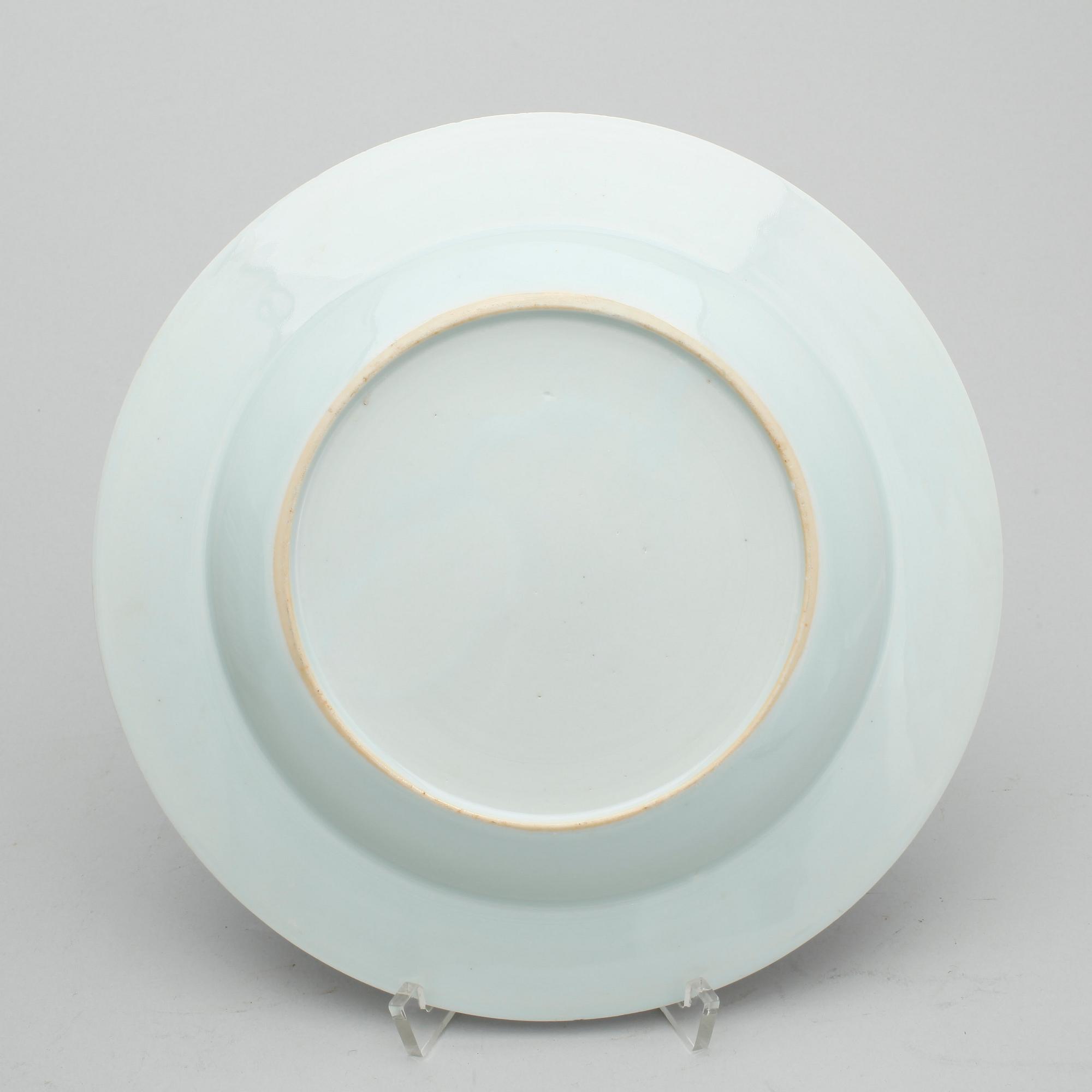 TALLRIKAR, 16 st, porslin Kina, 1700-tal.
