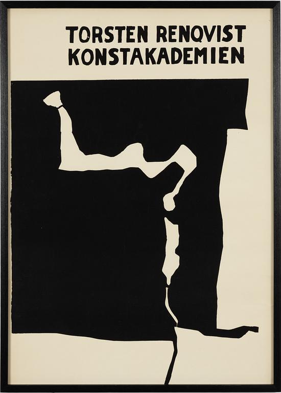Torsten Renqvist, litografisk utställningsaffisch.