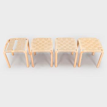 Alvar Aalto, a set of four mid-20th century 'Y61' stools for Artek.