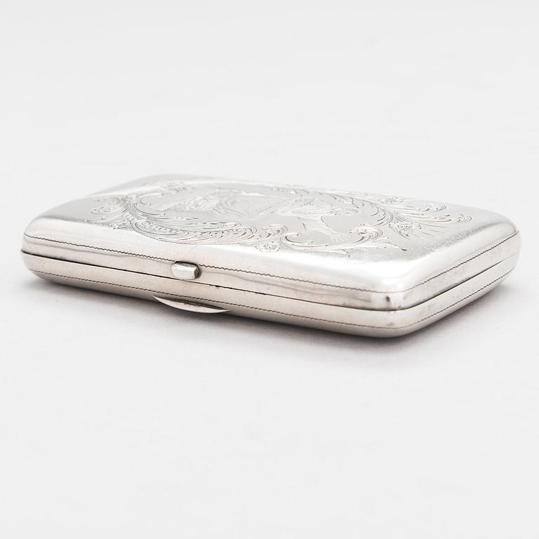 A silver cigarette case, Turku Finland, year 1900.