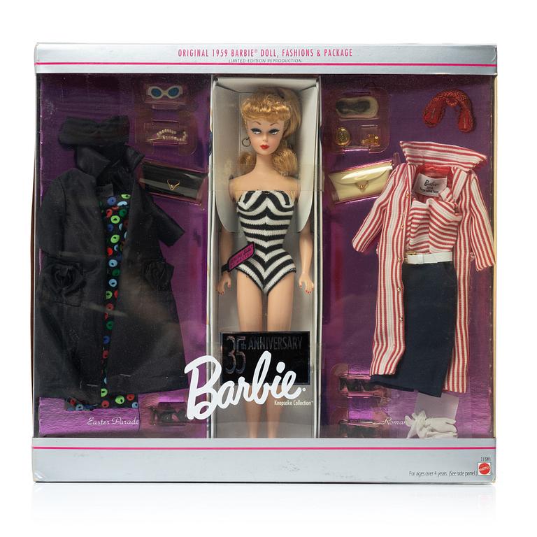Barbiedocka, 35th Anniversary Barbie Giftset Roman Holiday & Easter Parade Reproduction, Mattel, 1993.