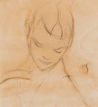 HELENE SCHJERFBECK, MARTTA DANCING, HEAD STUDY.