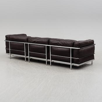 A 21th century sofa "LC3" by Pierre Jeanneret & Charlotte Perriand, Le Corbusier, Cassina, Italy.