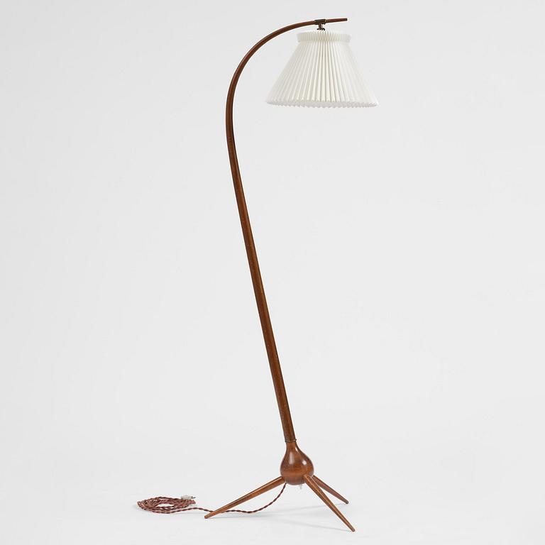 Severin Hansen, a "Bridge" floor lamp, Haslev Møbelsnedkeri, Denmark, 1950s.