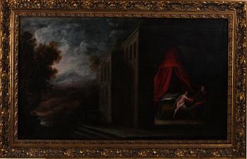 OKÄND KONSTNÄR, olja på uppfodrad duk, 1700-tal.