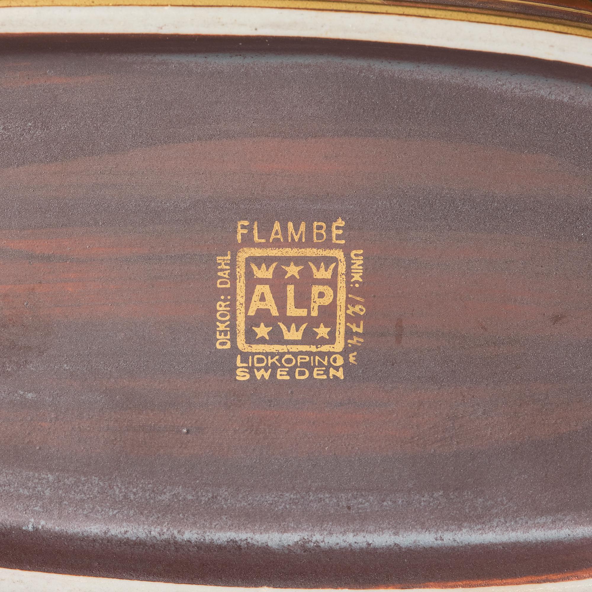 Gunnar Nylund, An urn, 'Flambé', ALP Lidköping mid-20th century.