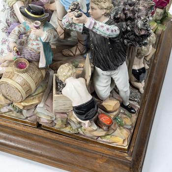 Meissen, Figurgrupp, porslin, "Allegorie der Handel", 1800-tal.