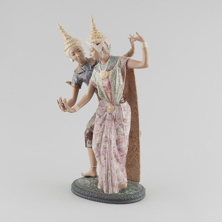 FIGURGRUPP, stengods, Lladro, Spanien, 1900-talets andra hälft.