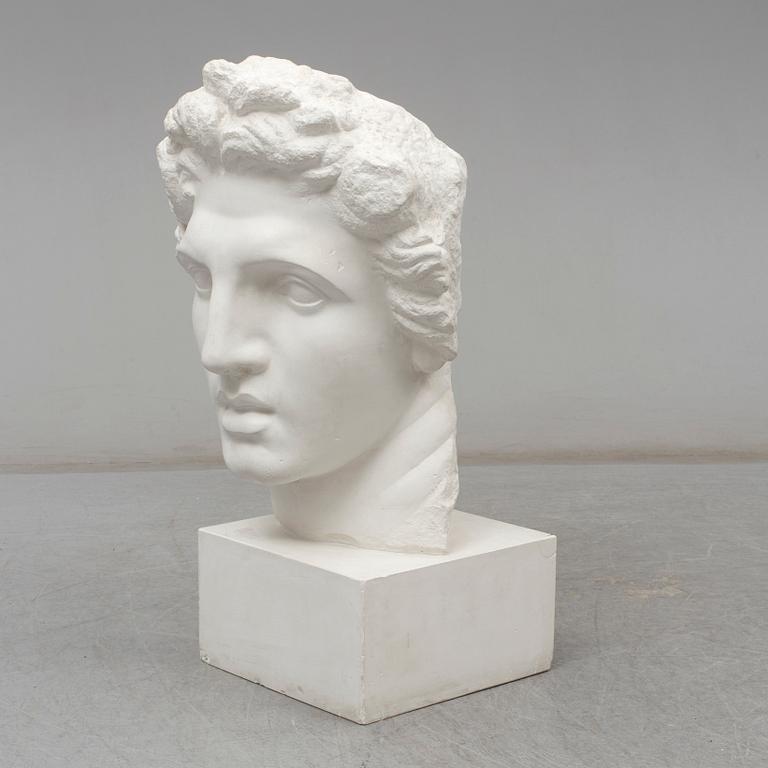 A plaster bust, second half of the 20th century.