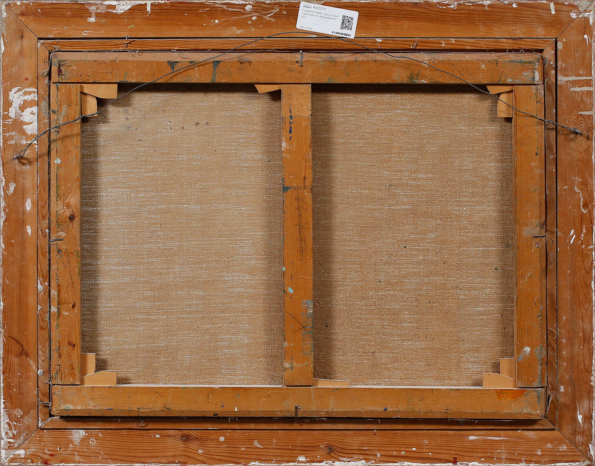 IVAR MORSING, olja på duk, signerad och daterad 1949.