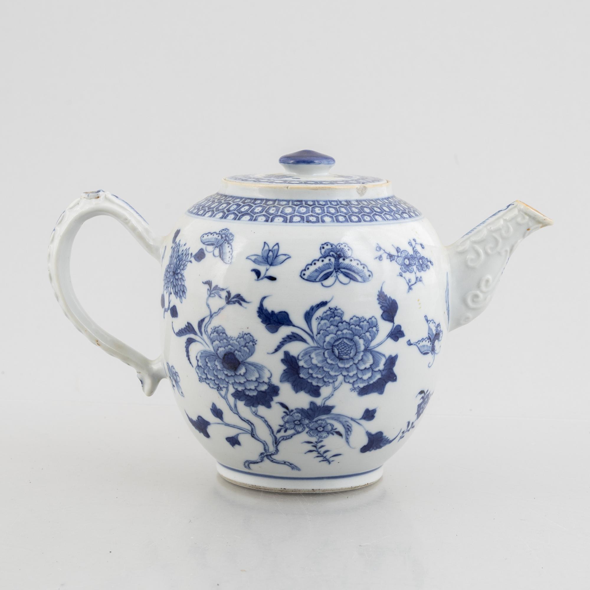 Punschkanna, kompaniporslin, Kina, Qingdynastin, Qianlong, 1700-talets slut.
