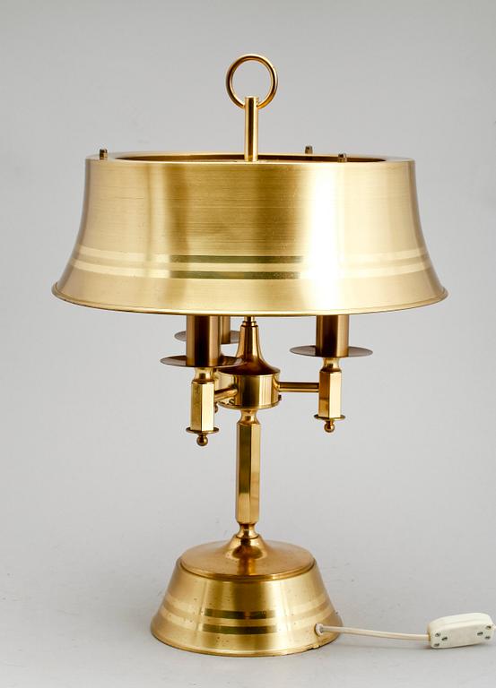 BORDSLAMPA, mässing, 1900-talets slut.