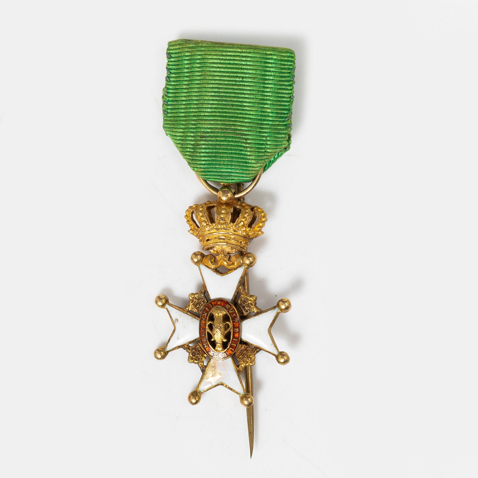 Order and medal miniatures, a total of 8 pcs, Sweden and Italy.
