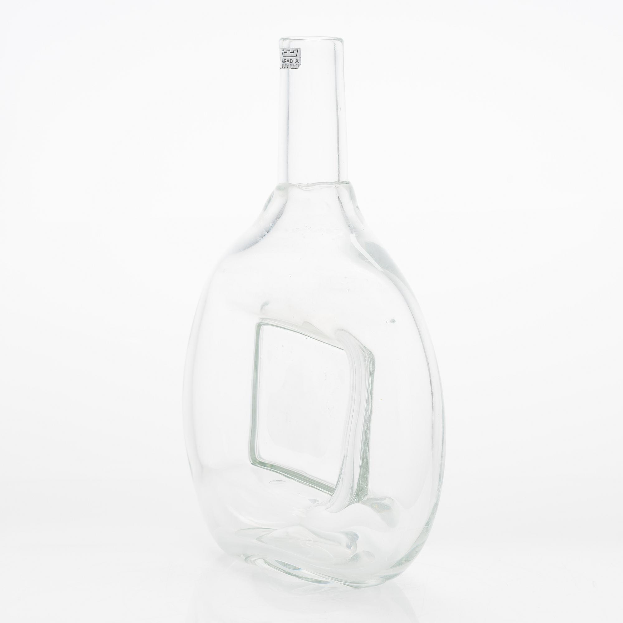 Oiva Toikka, flaska, signerad Oiva Toikka Nuutajärvi Notsjö.