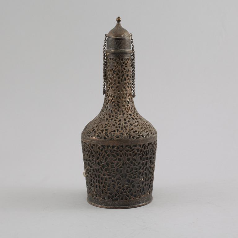 FLASKA, silver, orientalisk, 1900-tal.