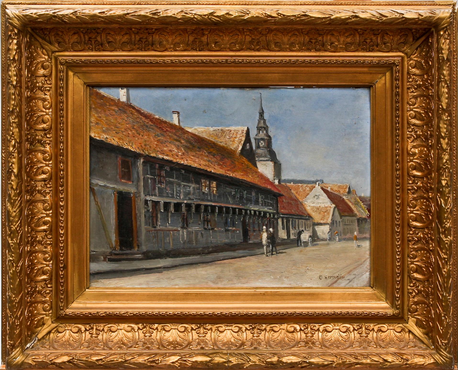 OLOF HERMELIN, olja på plåt, sign.