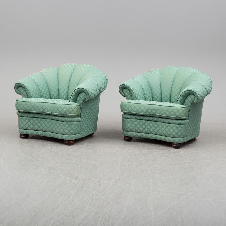 FÅTÖLJER, ett par, 1900-talets slut.