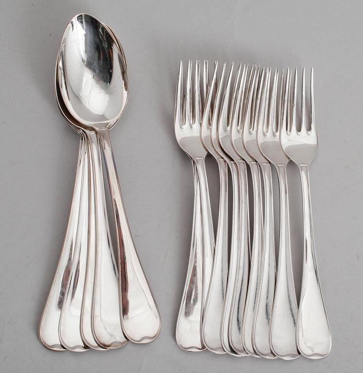 BESTICK, 16 delar, silver, GAB, Stockholm 1950-tal. Vikt ca 474 gram.