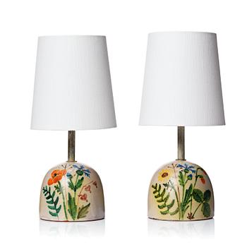 317. Hans Bergström, a pair of table lamps, ateljé Lyktan, Sweden 1930-40s.