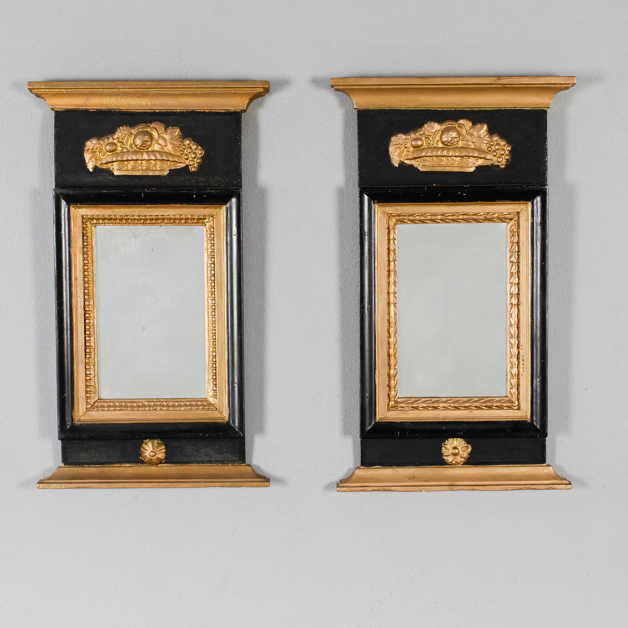 SPEGLAR, 2 st, senempire, 1800-talets första hälft.