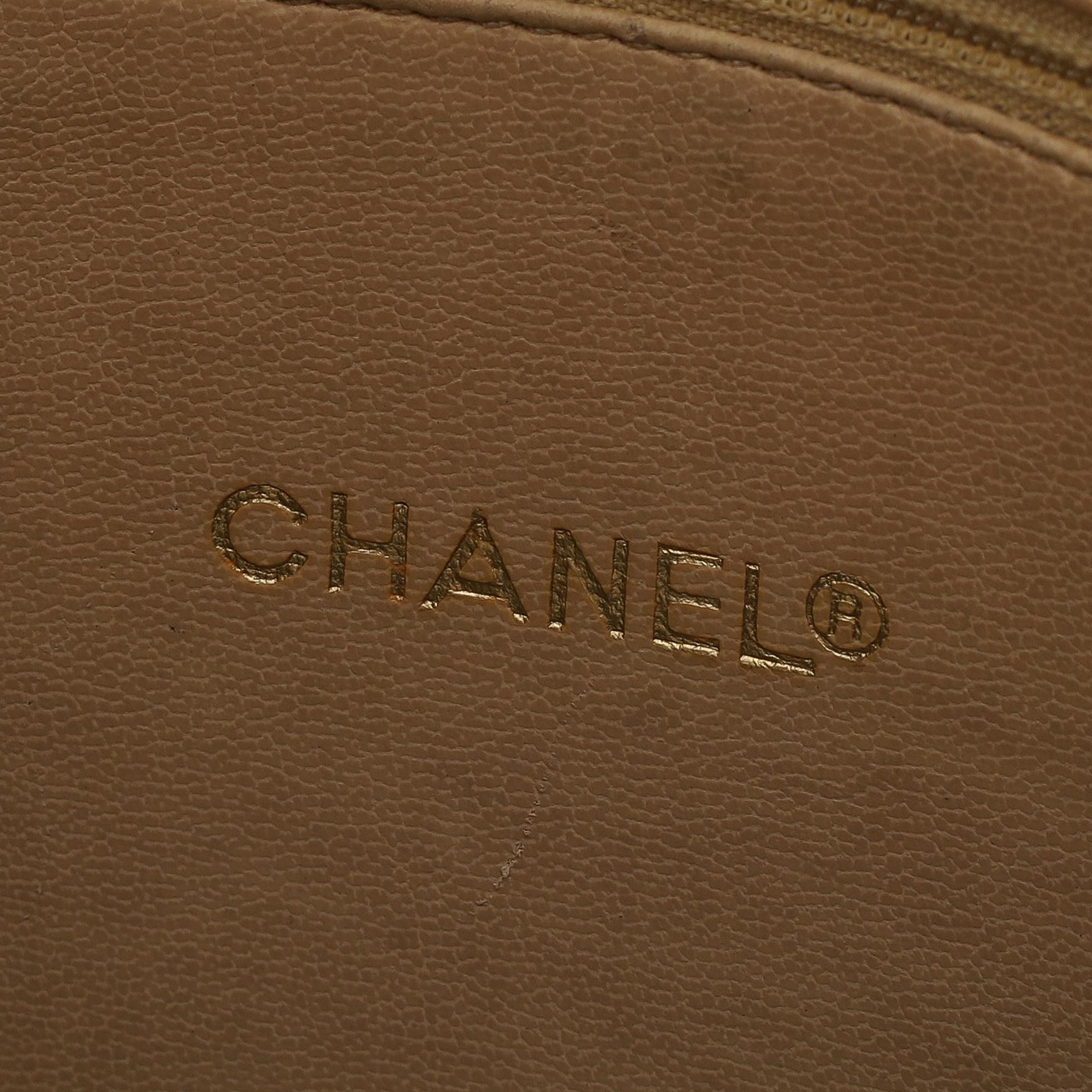 Chanel, a beige leather handbag, 1986-1988.