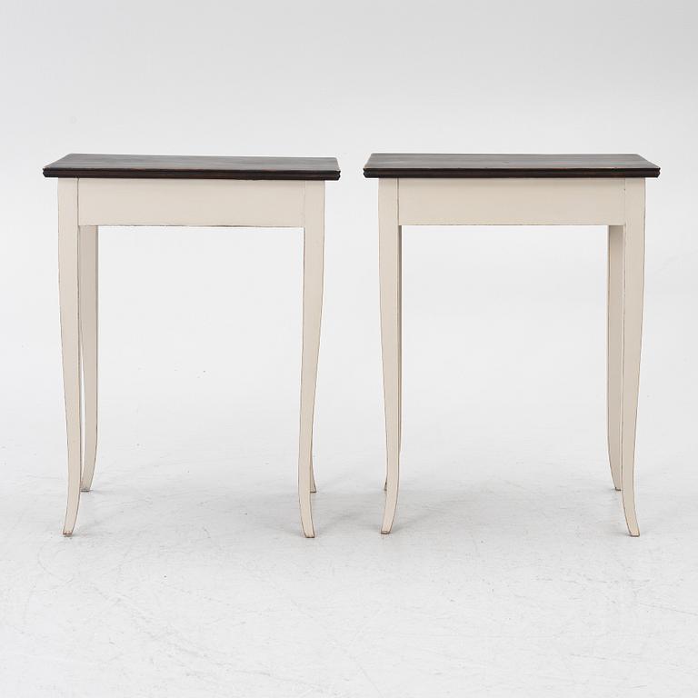 A pair of side tables, early 20th Century.