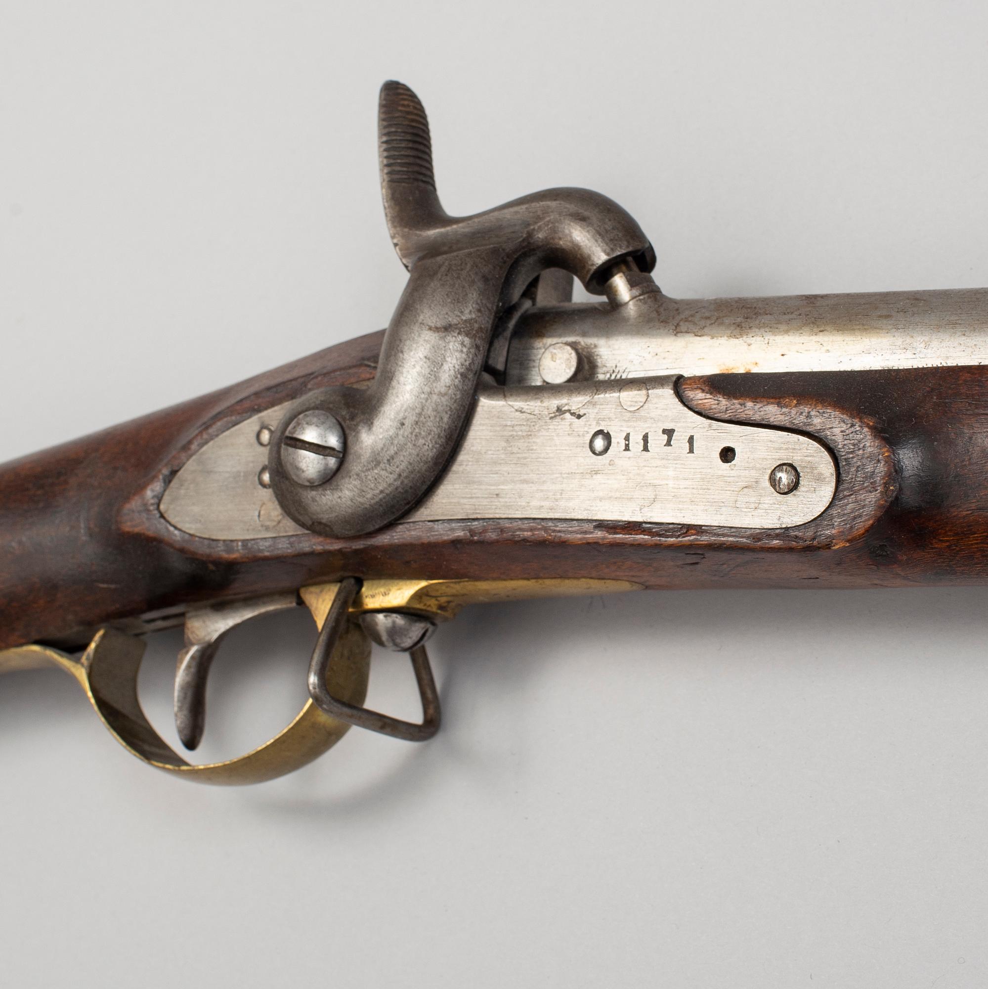 A Swedish percussion gun 1815-49 pattern.