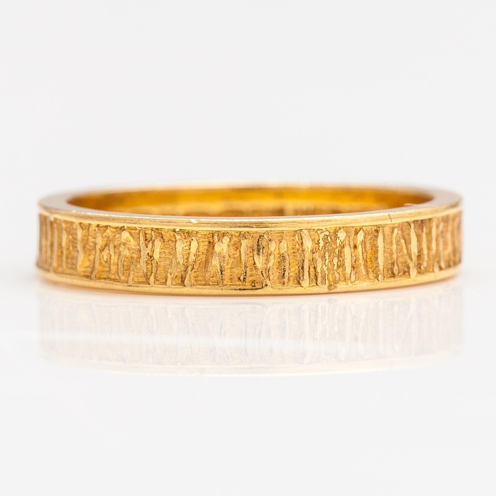 Björn Weckström, Ring "Lapp gold", 18K guld. Lapponia 1972.