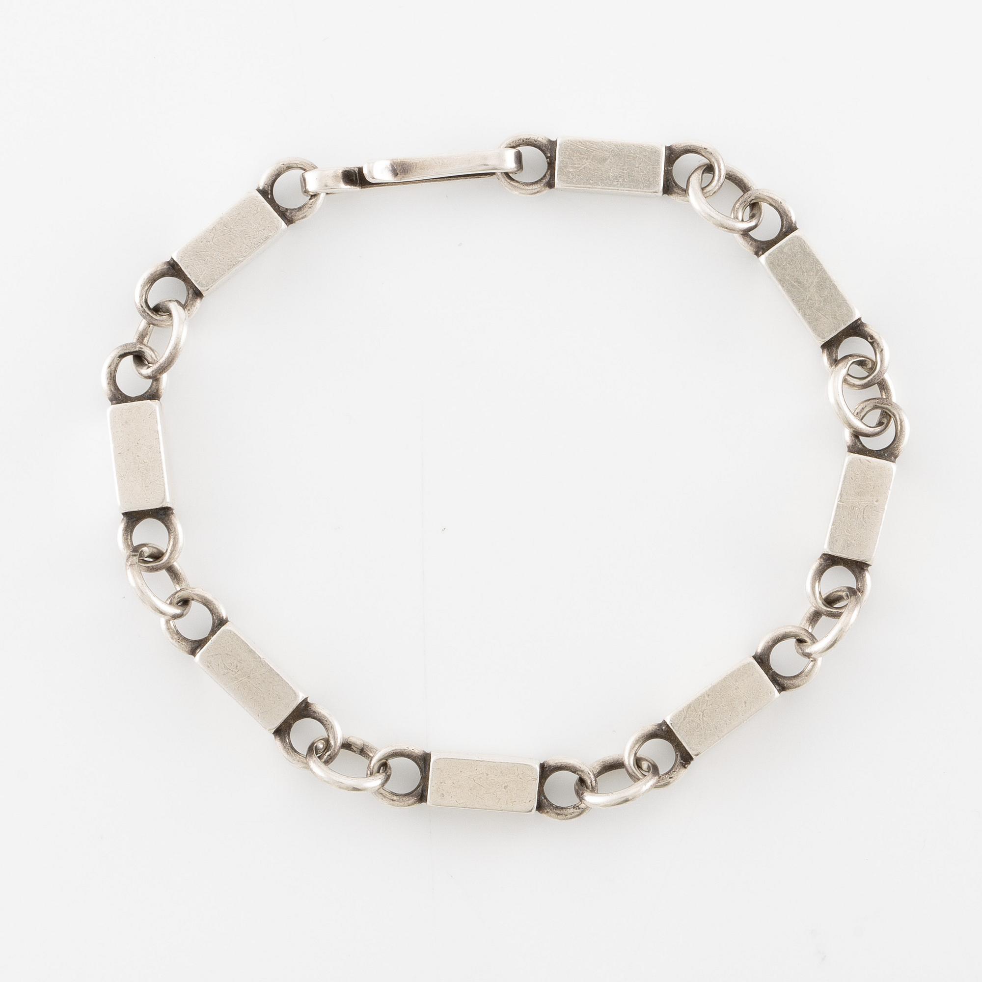 Armband, silver, stavlänkar.