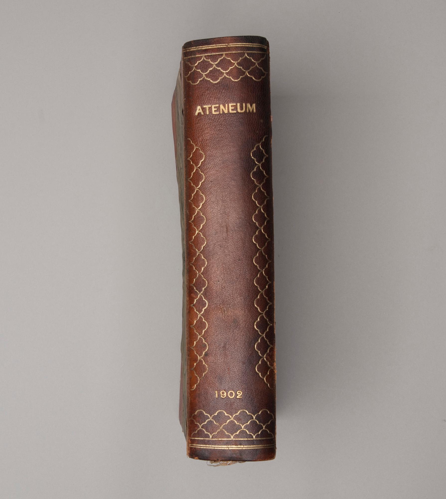 BOK, ATENEUM TIDSKRIFT FÖR KONST, utgiven av Wentzel Hagelstam, femte årgången 1902.