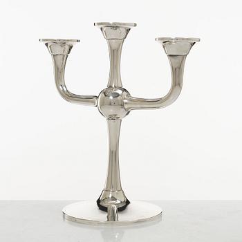 Candelabrum, silver, Karl J Ottesen, Norway, late 20th century.